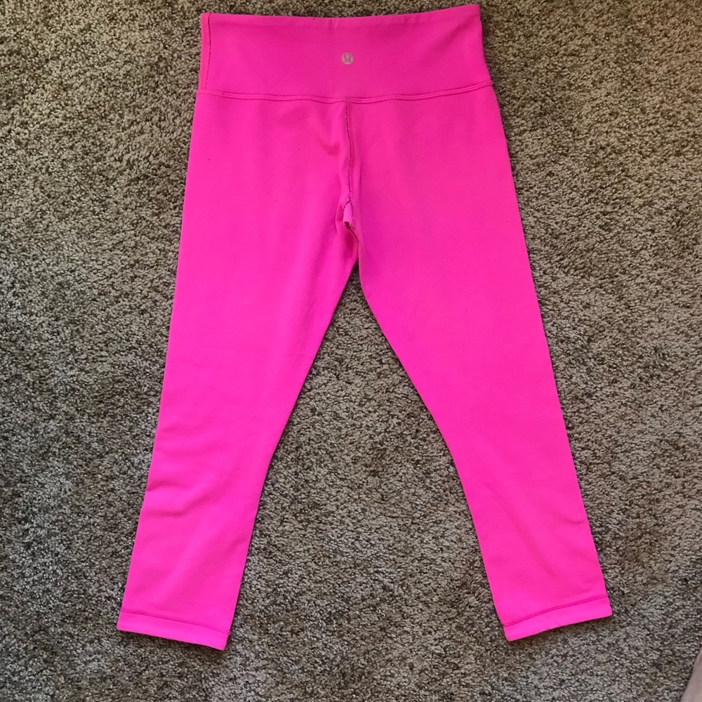 Hot Pink LuluLemon Capri Leggings